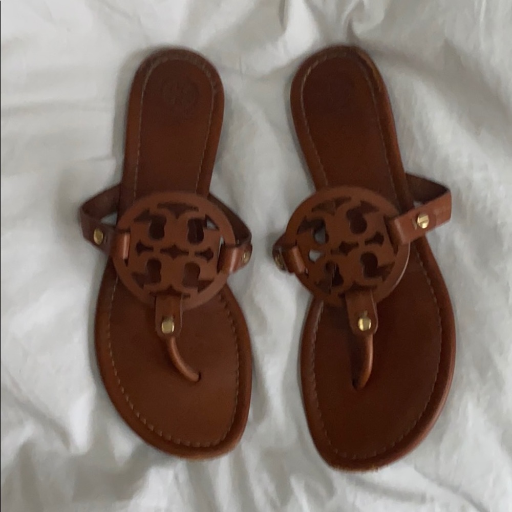 Tory Burch Miller Sandals Vintage Vachetta (SZ 10)